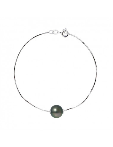 Bracelets Perle de Tahiti Ronde Traversante -...