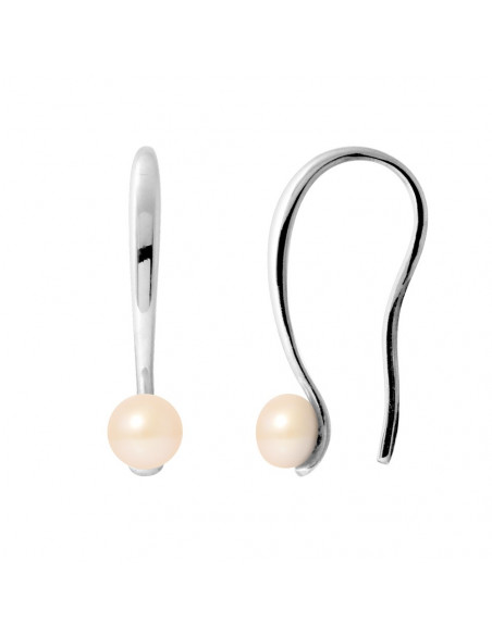 Boucles d'Oreilles Perles Boutons 6-7 mm - Système Crochet - Argent 925 - SEGUR