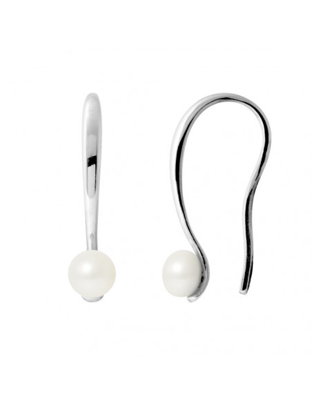 Earrings Beads Buttons 6-7 mm - Crochet System - Silver 925 - Segur