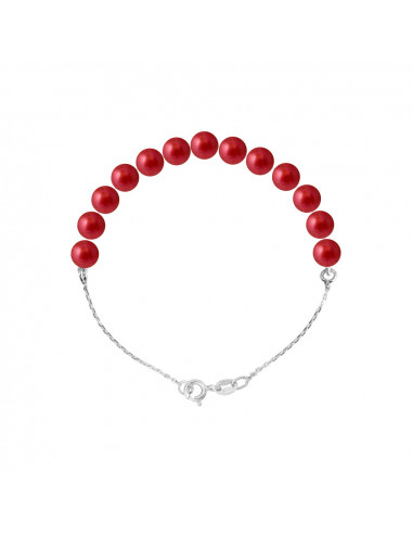 Bracelet Chainage Perles Rondes 5-6 mm -...