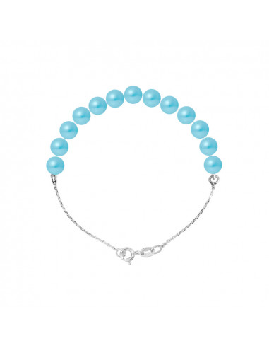 Bracelet Chainage Perles Rondes 5-6 mm -...