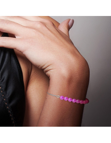 Bracelet Chainage Perles Rondes 5-6 mm -...