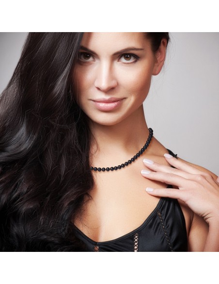 Collier Rang de Perles Semi-Rondes 6-7 mm - Fermoir Mousqueton - Argent 925 - NEUILLY