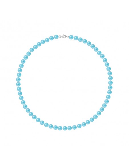 Semi-Ronde Bead Ring Necklace 6-7 mm - Carabiner Clasp - 925 Silver - NEUILLY