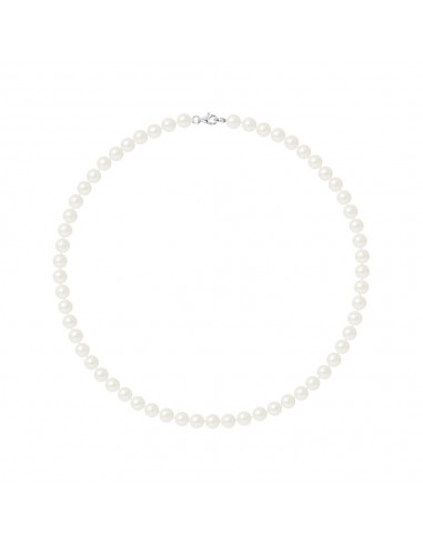 Collier Rang de Perles Semi-Rondes 6-7 mm -...
