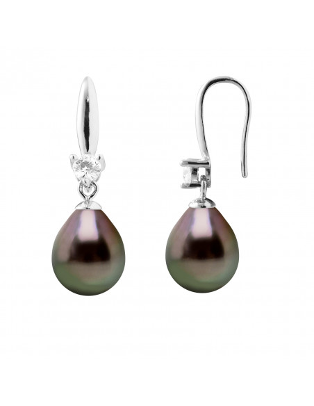 Jewelery Earrings Pendants Tahitian Beads Poirs 8-9 mm - Silver 925 - NOENA