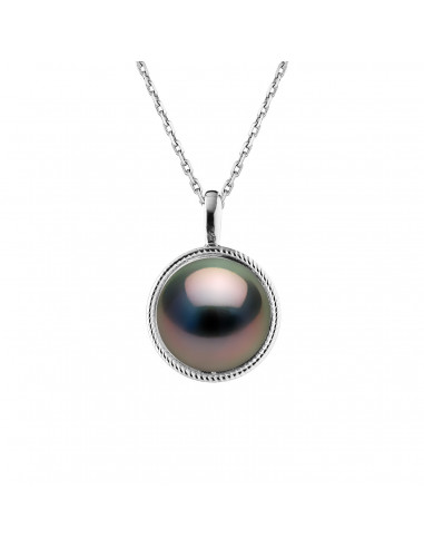 Collier Perle de Tahiti Ronde 10-11 mm -...
