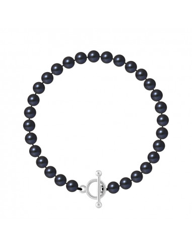 Bracelets Perles Rondes 6-7 mm - Fermoir Bâtonnet - Argent 925 - LA NAPOULE