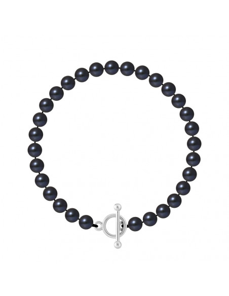 Bracelets round pearls 6-7 mm - Stick clasp - 925 silver - La Napoule