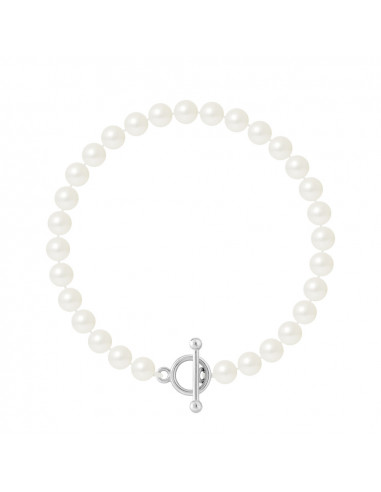 Bracelets Perles Rondes 6-7 mm - Fermoir...