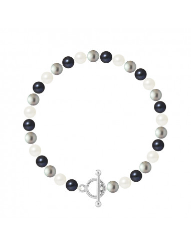 Bracelets round pearls 6-7 mm - Stick clasp -...