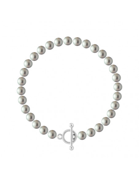 Bracelets round pearls 6-7 mm - Stick clasp - 925 silver - La Napoule
