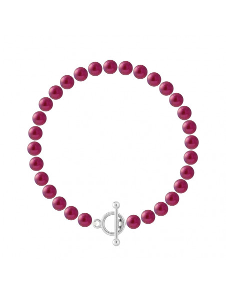 Bracelets round pearls 6-7 mm - Stick clasp - 925 silver - La Napoule