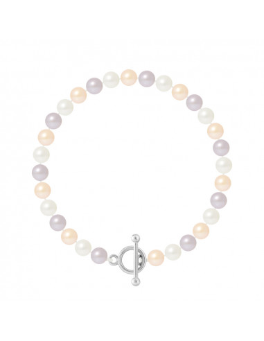 Bracelets round pearls 6-7 mm - Stick clasp -...