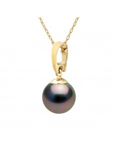 Round Tahitian Pearl Pendant 10-11 mm Opening Strike -...