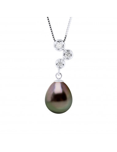 Collier PRESTIGE Perle de Tahiti Poire 8-9 mm -...