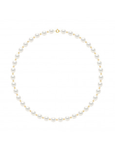 Necklaces Oval Bead Ranks 6-7 mm - Alternates Gold Balls...