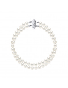 Double Ring Bead Bracelet 5-6 mm - Silver 925 - RONSIN