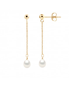 Pearl Pearl Beads 7-8 mm Earrings - Strollers System -...