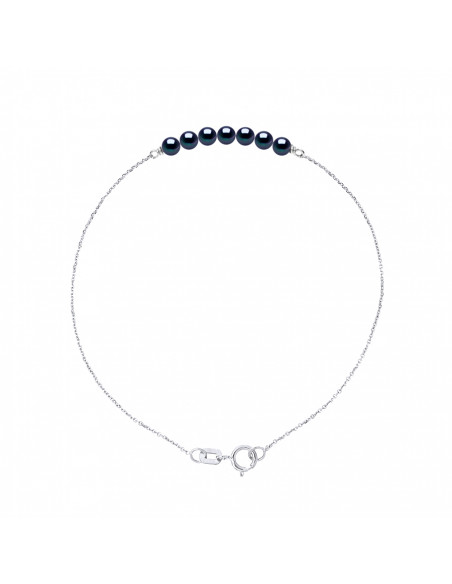 Bracelet 7 round beads 3-4 mm - Chain Forçat - Gold 375 - Montaigne