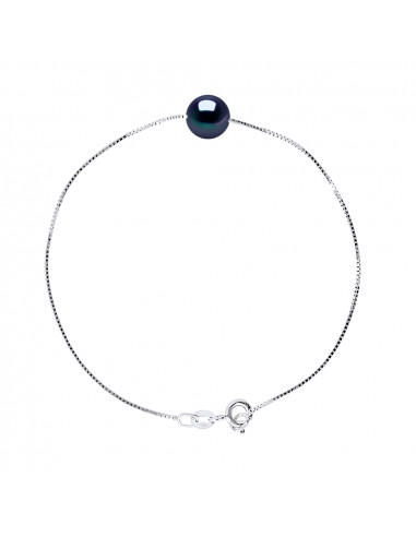 Bracelet Perle Ronde 8-9 mm - Chaine Vénitienne - Or 375 - LEVALLOIS
