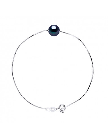 Round Pearl Bracelet 8-9 mm - Venetian Chain -...