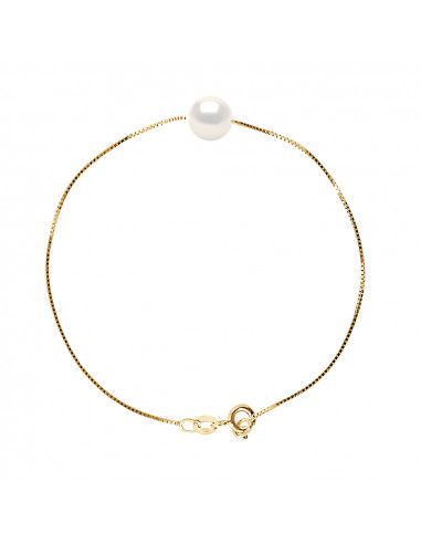 Bracelet Perle Ronde 8-9 mm - Chaine Vénitienne...