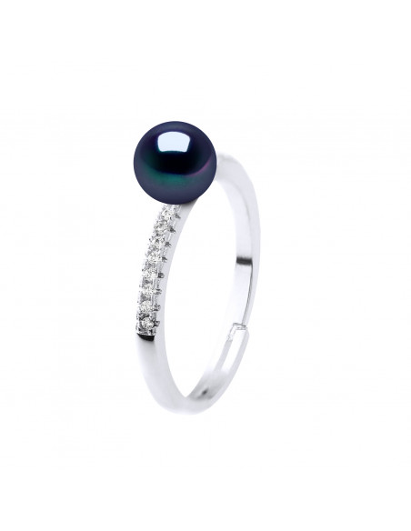 Bague Joaillerie Perle Ronde 7-8 mm - Argent 925 - CAPRI