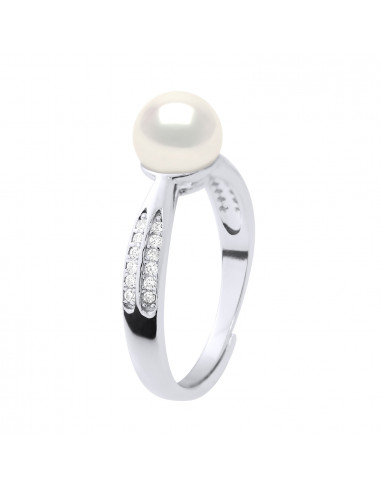 Bagues Joaillerie Perle Ronde 7-8 mm -...