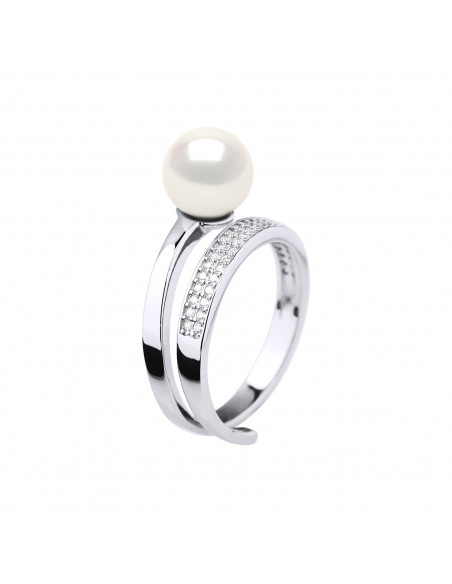Ring Round Round Pearl 8-9 mm - 925 Silver - Portofino