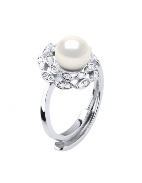 Bague Joaillerie Perle Ronde 7-8 mm - Argent 925 - QUIBERON
