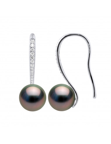 Boucles d'Oreilles Joaillerie Perles Rondes 8-9...
