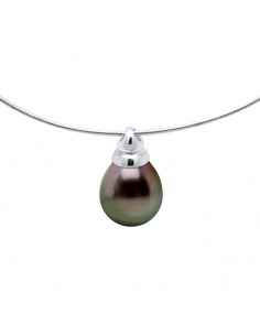Necklaces Omega Pearl Pear - Sizes from 9 to 12 mm -...