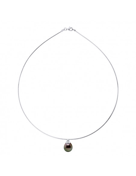 Colliers Omega Perle Poire - Tailles de 9 à 12 mm - Argent 925 - VAHANGA