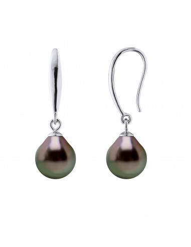 Boucles d'Oreilles Pendantes Perles de Tahiti...