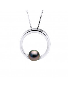 Collier Perle de Tahiti Ronde 7-8 mm - Argent 925 - MAKANITA
