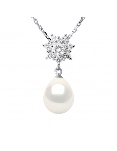 Collier Joaillerie Perle Poire 9-10 mm - Plusieurs Coloris - Argent 925 - HONFLEUR