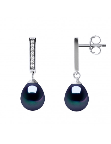 Boucles d'Oreilles Pendantes Perles 6-7 mm - Joaillerie Argent 925 - CAMBRONNE