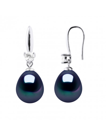 Pearl Jewelry Earrings Beads 9-10 mm - 925 Silver - Bonnegrace