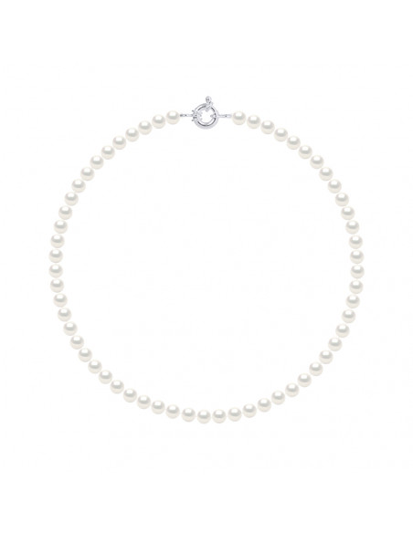Collier Rang de Perles 6-7 mm - Fermoir Anneau Marin Argent 925 - VALMONT