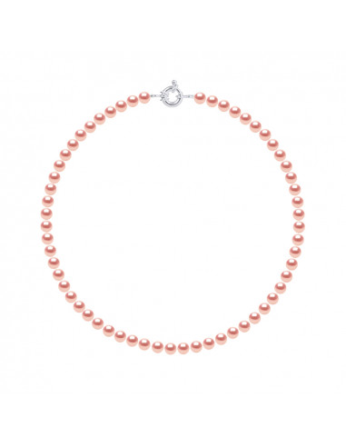 Collier Rang de Perles 6-7 mm - Fermoir Anneau...