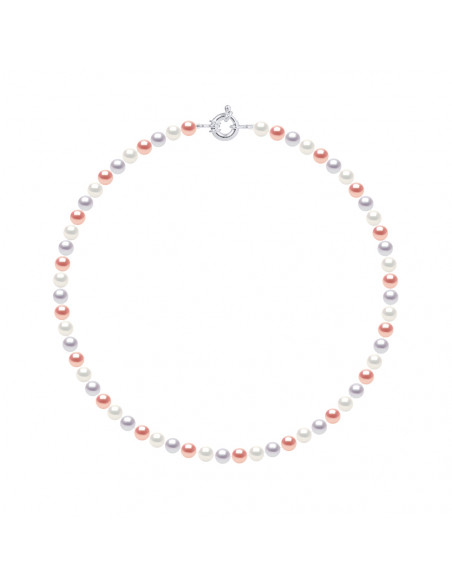 Collier Rang de Perles 6-7 mm - Fermoir Anneau Marin Argent 925 - VALMONT