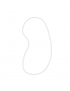 Semi-round / baroque bead necklace 6-7 mm - Length 75 cm...