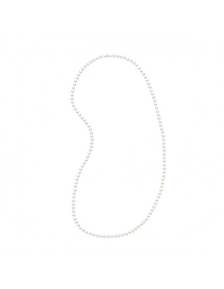 Semi-round / baroque bead necklace 6-7 mm - Length 75 cm - Velais