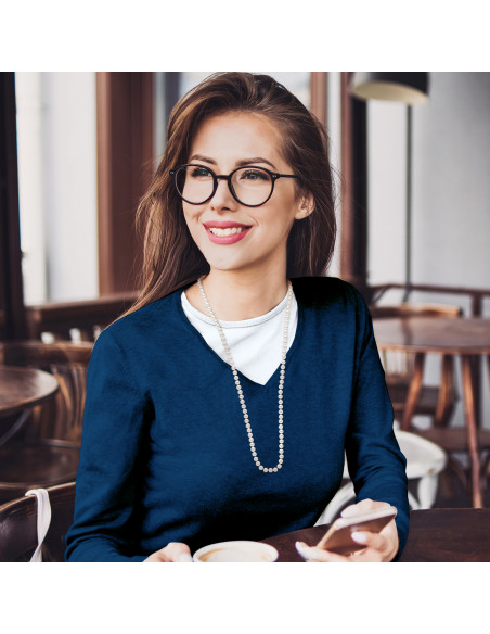 Semi-round / baroque bead necklace 6-7 mm - Length 75 cm - Velais