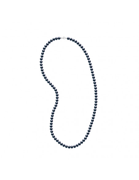 Round Bead Beads / Semi Round 6-7 mm - Length 60 cm - Carabiner - Silver 925 - Neuilly