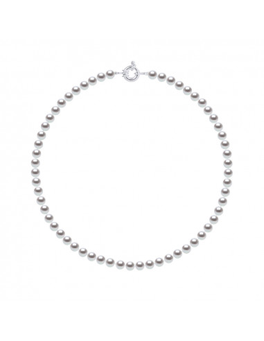 Necklace Rank of Beads 6-7 mm - Silver Marine...