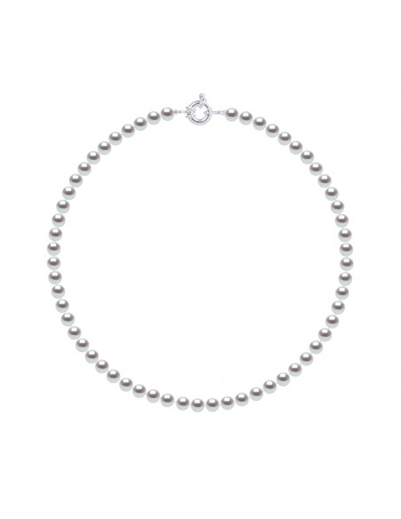 Collier Rang de Perles 6-7 mm - Fermoir Anneau Marin Argent 925 - VALMONT