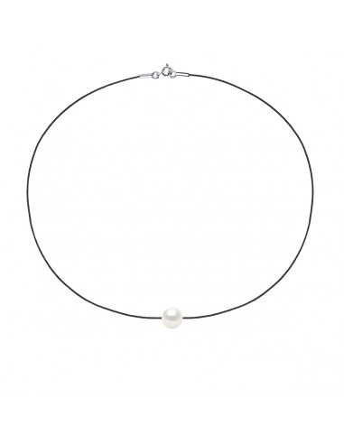 Necklace Link Black Bead Cord 11-12 mm - Silver...