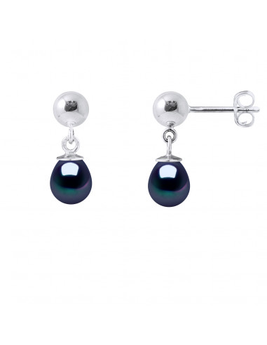 Boucles d'Oreilles Pendantes Perles Poires 5-6...